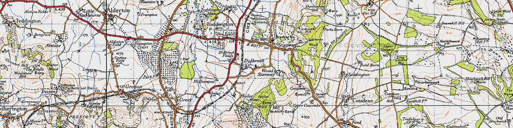 Old map of Didbrook in 1946