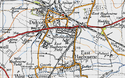 Old map of Didcot in 1947