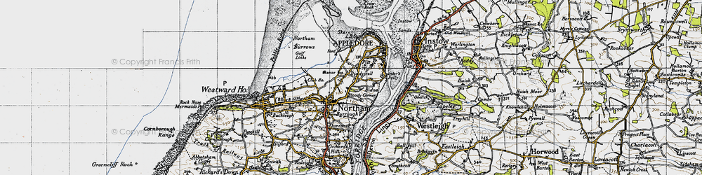 Old map of Diddywell in 1946
