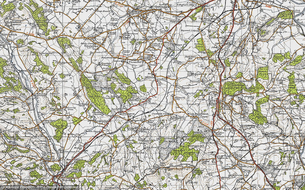 Old Map of Didley, 1947 in 1947