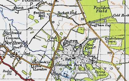 Old map of Didlington in 1946