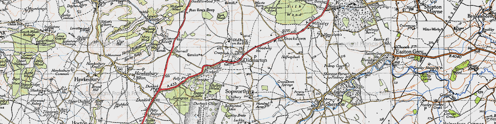 Old map of Didmarton in 1946