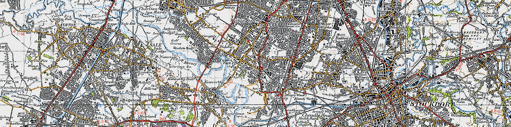 Old map of Didsbury in 1947