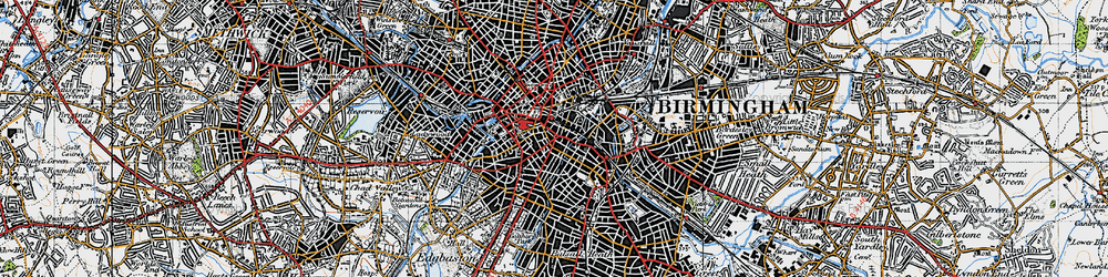 Old map of Digbeth in 1946