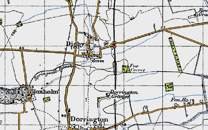 Old map of Digby in 1947