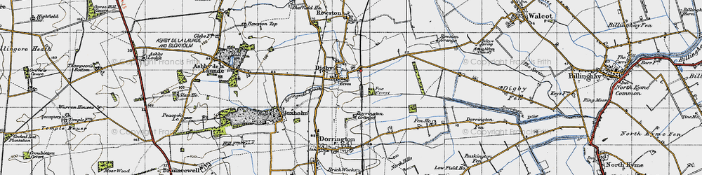 Old map of Digby in 1947