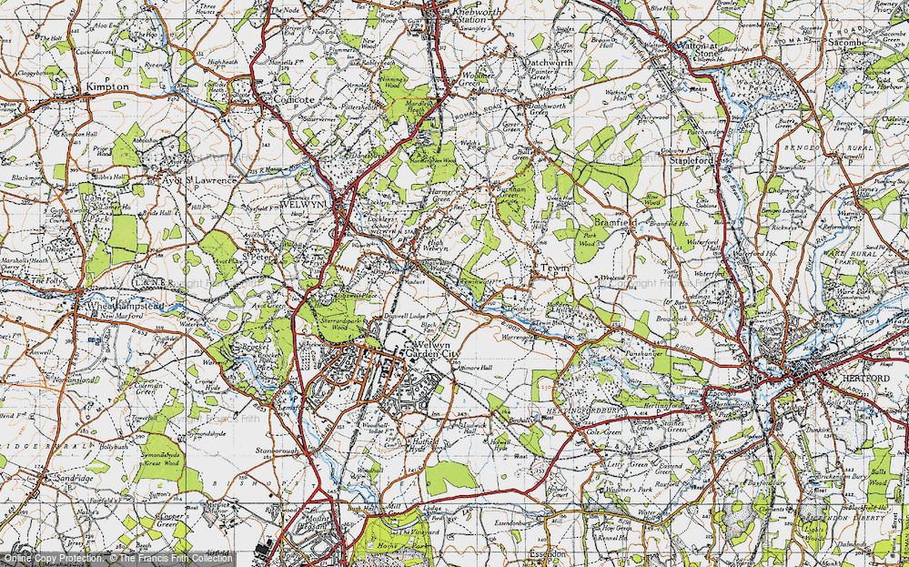 Old Map of Digswell Water, 1946 in 1946