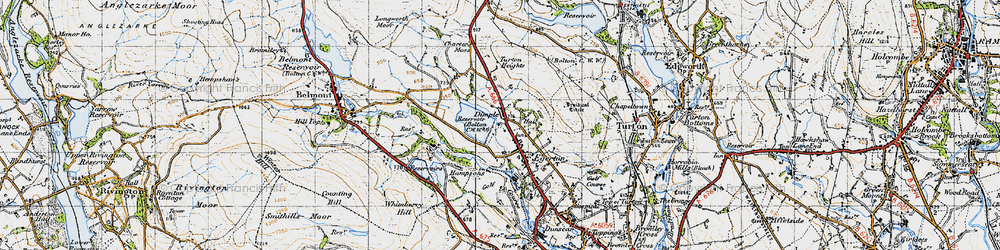 Old map of Dimple in 1947