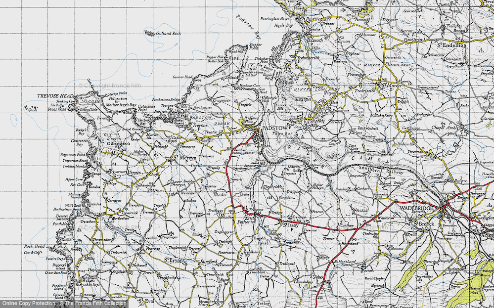 Old Map of Dinas, 1946 in 1946