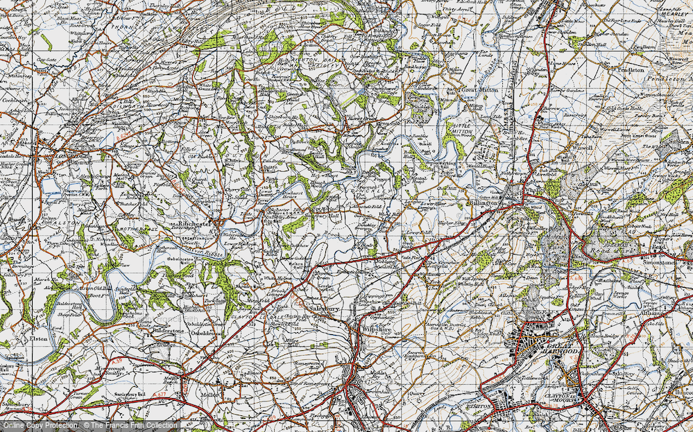 Old Map of Dinckley, 1947 in 1947