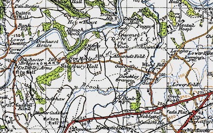 Old map of Dinckley in 1947