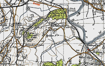 Old map of Dinedor in 1947