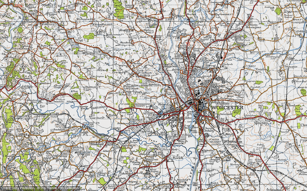 Old Map of Dines Green, 1947 in 1947