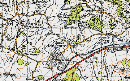 Old map of Dingestow in 1946