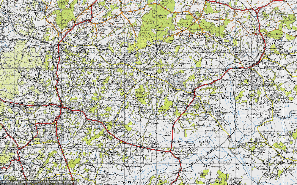 Old Map of Dingleden, 1940 in 1940