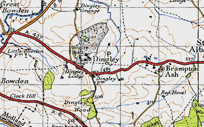 Old map of Dingley in 1946