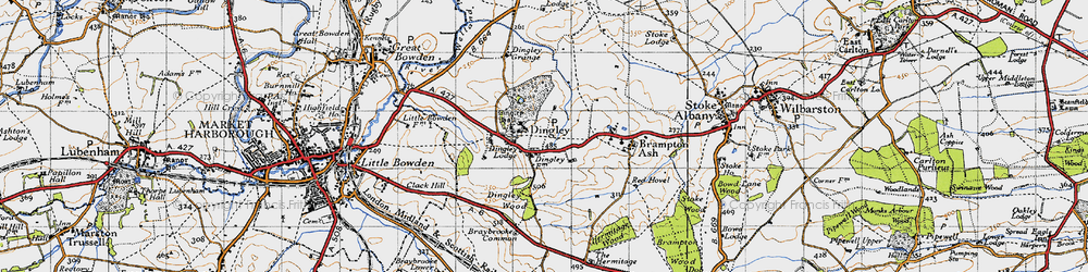 Old map of Dingley in 1946