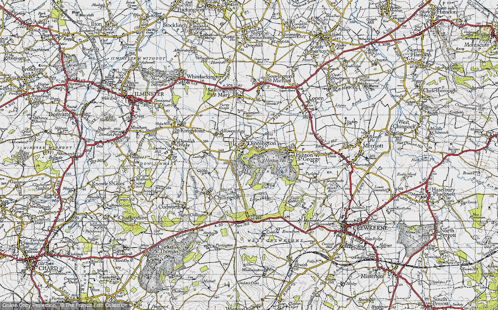 Old Map of Dinnington, 1945 in 1945