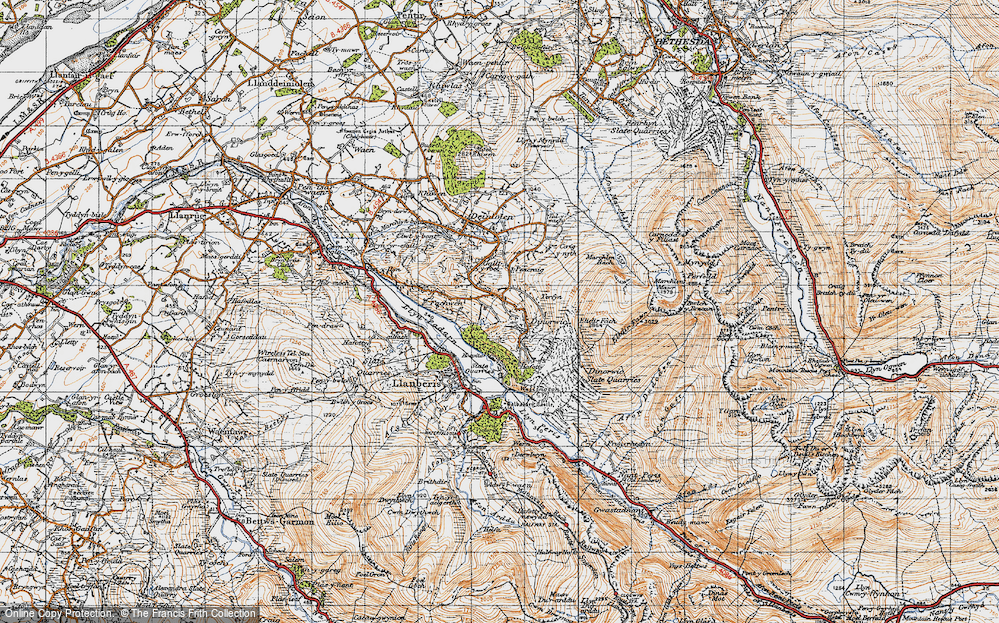 Old Map of Dinorwig, 1947 in 1947