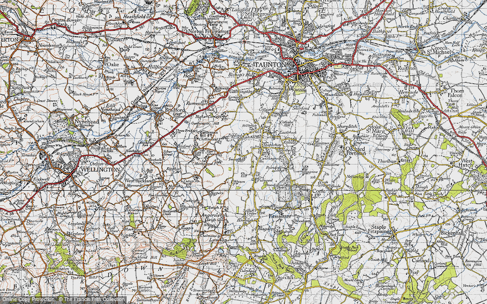 Old Map of Dipford, 1946 in 1946