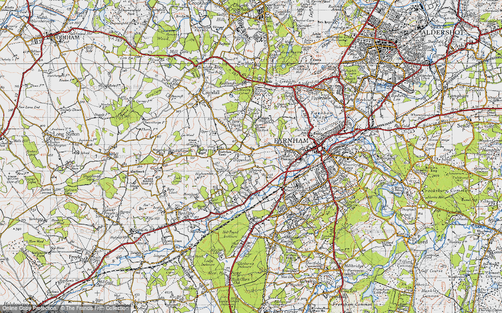 Old Map of Dippenhall, 1940 in 1940
