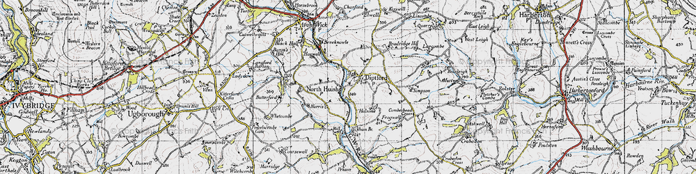 Old map of Diptford in 1946