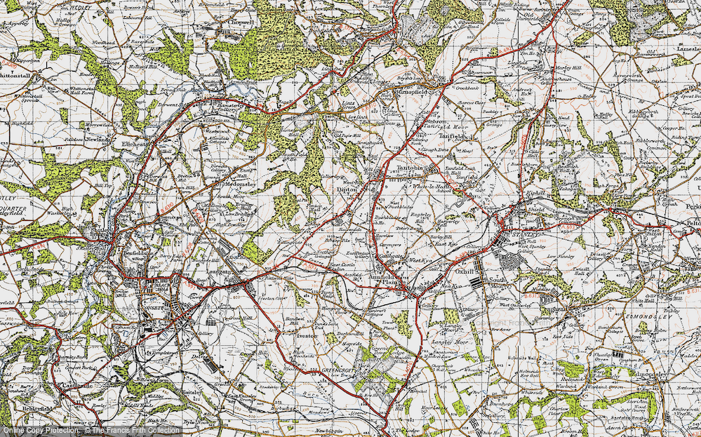 Old Map of Dipton, 1947 in 1947