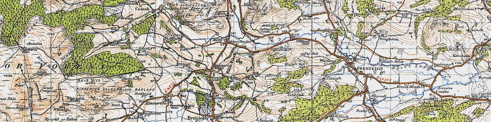 Old map of Beggar's Bush in 1947