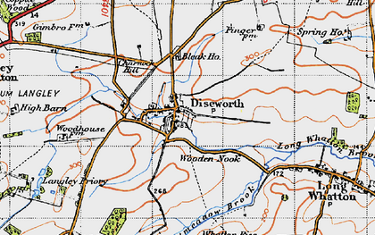 Old map of Diseworth in 1946