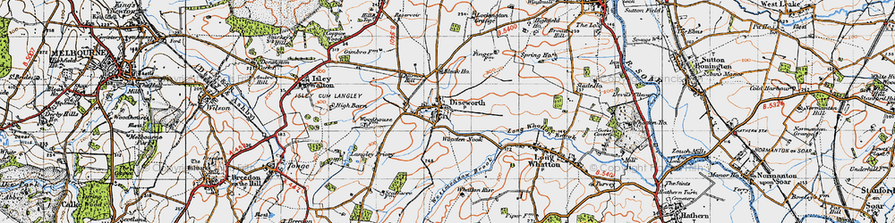 Old map of Diseworth in 1946
