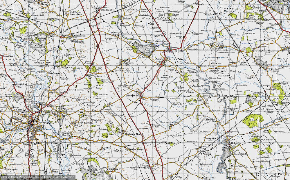 Old Map of Dishforth, 1947 in 1947