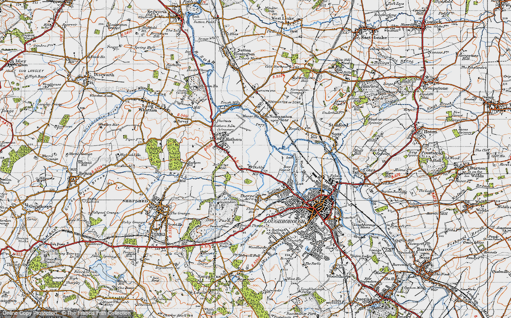 Old Map of Dishley, 1946 in 1946