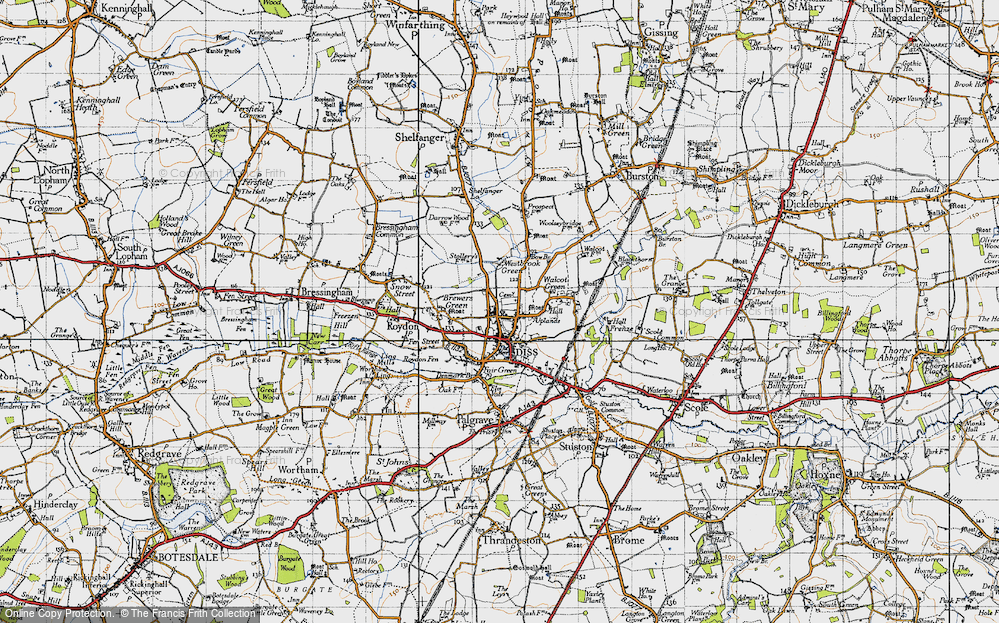 Old Map of Diss, 1946 in 1946