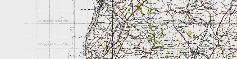 Old map of Distington in 1947