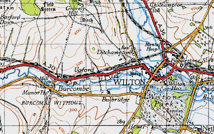 Old map of Ditchampton in 1940