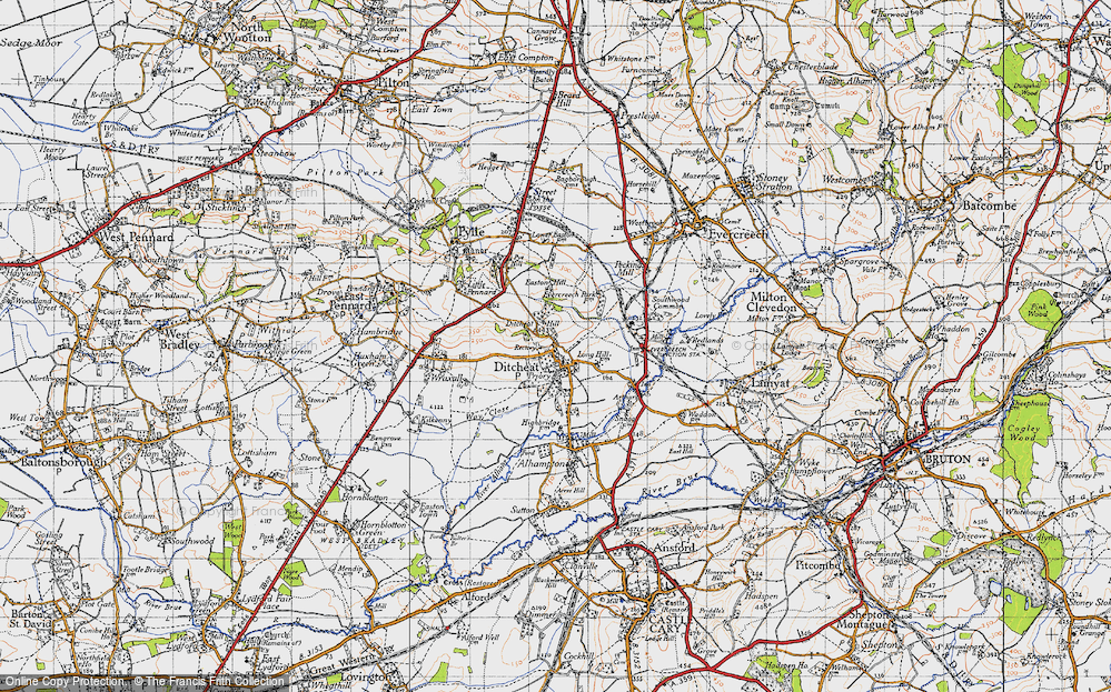 Old Map of Ditcheat, 1946 in 1946