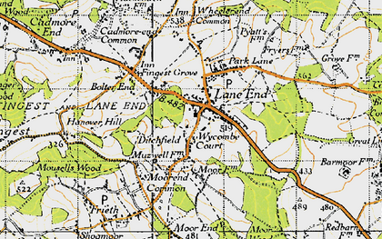 Old map of Ditchfield in 1947