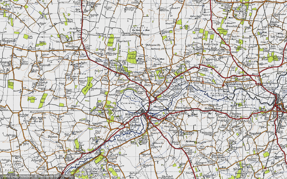 Old Map of Ditchingham, 1946 in 1946