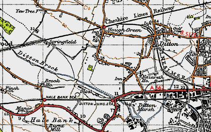 Old map of Ditton in 1947