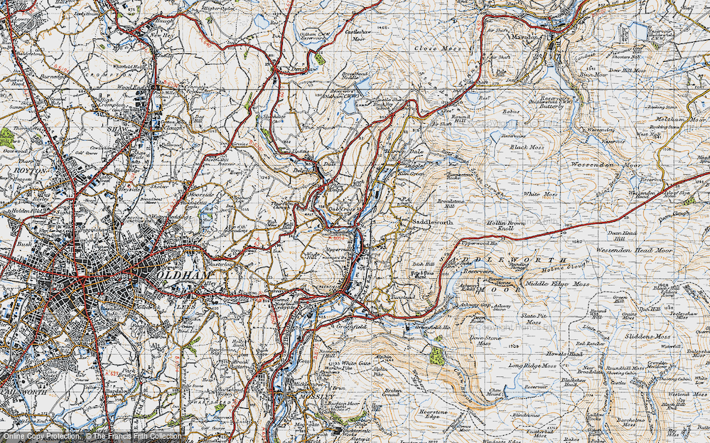 Old Map of Dobcross, 1947 in 1947