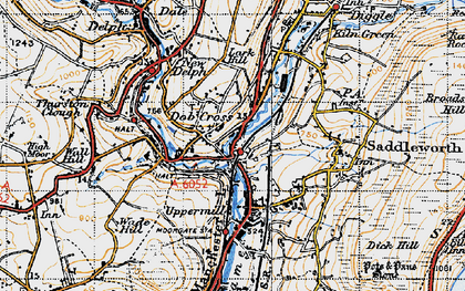 Old map of Dobcross in 1947