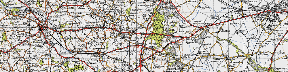 Old map of Dobs Hill in 1947