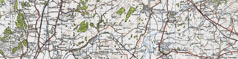 Old map of Beckerthwaite Beck in 1947