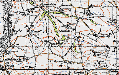 Old map of Docton in 1946