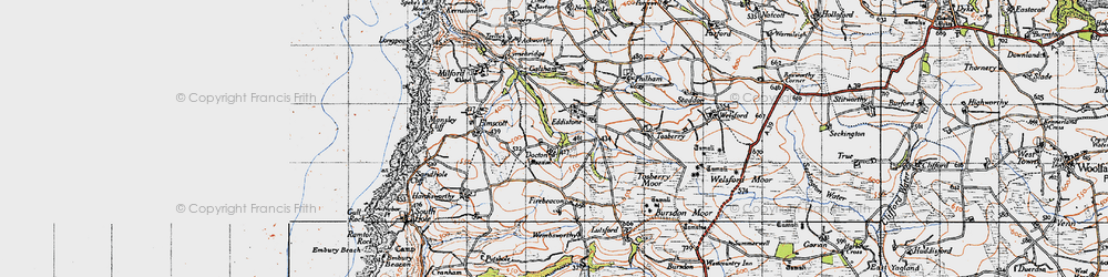 Old map of Docton in 1946