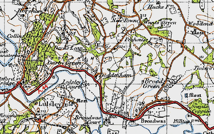 Old map of Broadwas Court in 1947