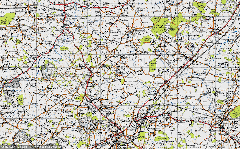 Old Map of Doddinghurst, 1946 in 1946