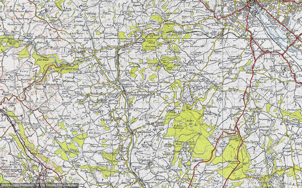 Old Map of Doddiscombsleigh, 1946 in 1946