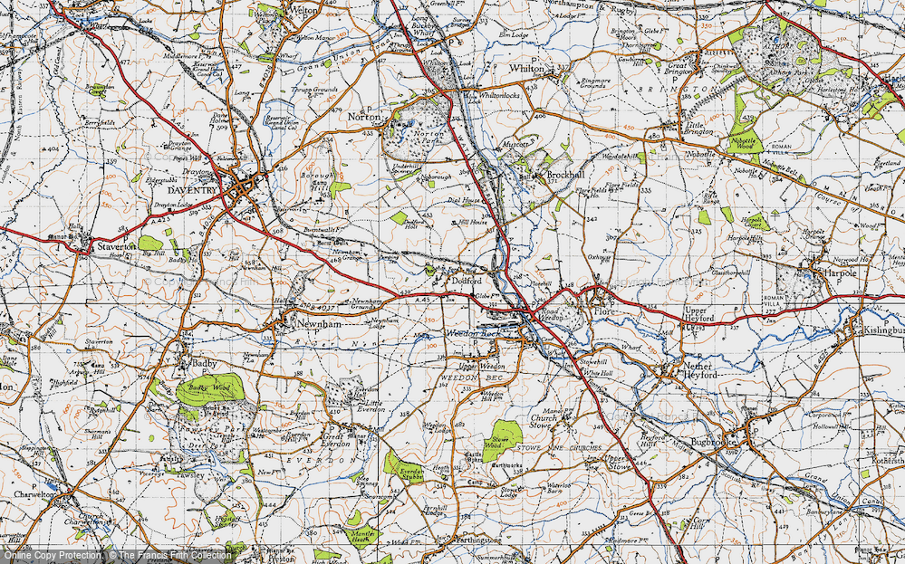 Historic Ordnance Survey Map of Dodford, 1946