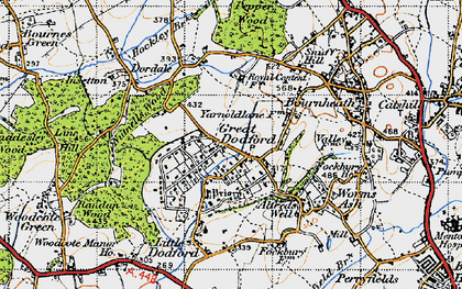 Old map of Dodford in 1947